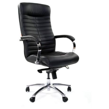 Компьютерное кресло Chairman 480, обивка: натуральная кожа, цвет: черный