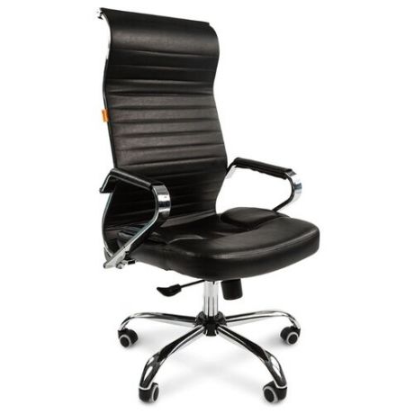 Компьютерное кресло Chairman 700 ЭКО для руководителя, обивка: искусственная кожа, цвет: черный