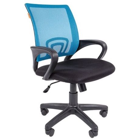 Компьютерное кресло Chairman 696 офисное, обивка: текстиль, цвет: черный/голубой
