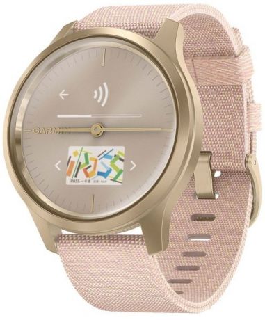 Garmin vivomove Style S/E EU Light Gold Blush Pink Nylon (010-02240-22)