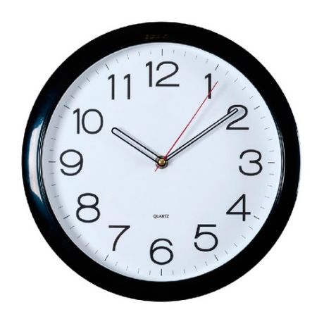 Настенные часы БЮРОКРАТ WallC-R78P, аналоговые, черный