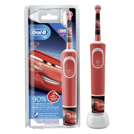 Электрическая зубная щетка ORAL-B Kids Cars красный [80324459]