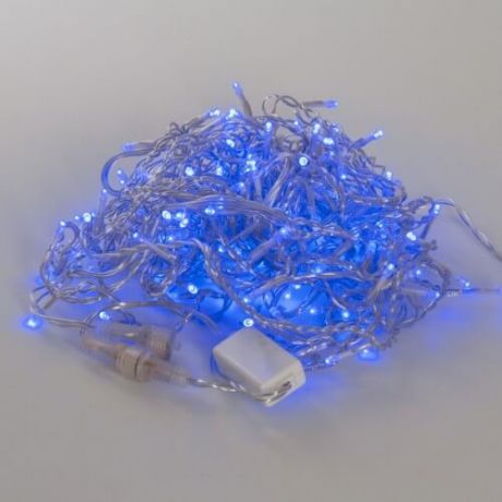 Светодиодная гирлянда Бахрома 220V синяя с мерцанием 05-570 LED-IL150-3x0.5-220-B(3,7,4,6,5)-T45BF