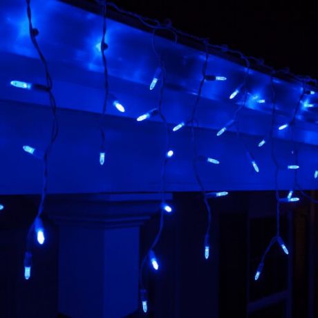 Светодиодная гирлянда Бахрома 220V синяя без мерцания 05-577 LED-IL250-5x0.7-220-B(7,4,3,6)-IP44-B