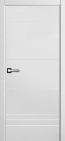 Дверь межкомнатная глухая с замком и петлями в комплекте Рива 90x200 см эмаль цвет белый