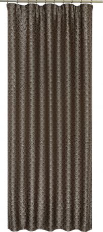 Штора на ленте Rosalba, 140х260 см, геометрия, цвет шоколад