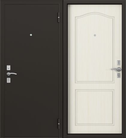 Дверь металлическая Стефан, 960 мм, правая, цвет лиственница белая
