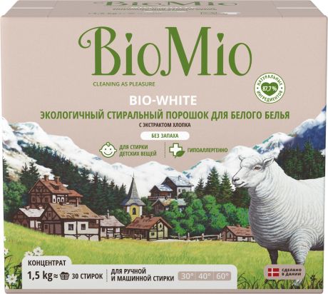 Стиральный порошок для белого белья BioMio 1.5. кг