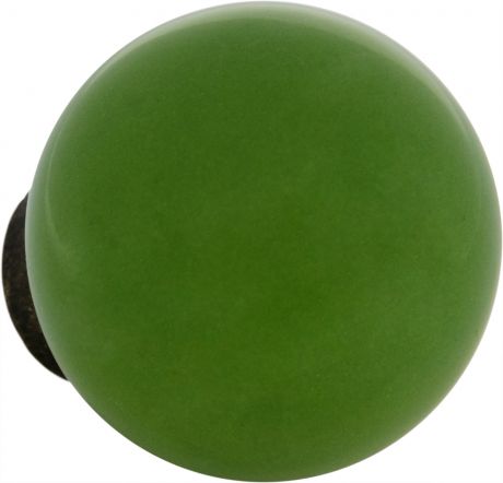 Ручка-кнопка мебельная KF12-15, керамика, цвет салатовый