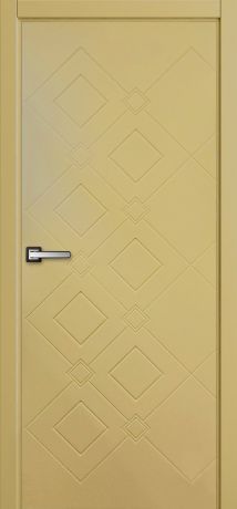 Дверь межкомнатная глухая Тейде, 80x200 см, эмаль, цвет жёлтый, с фурнитурой