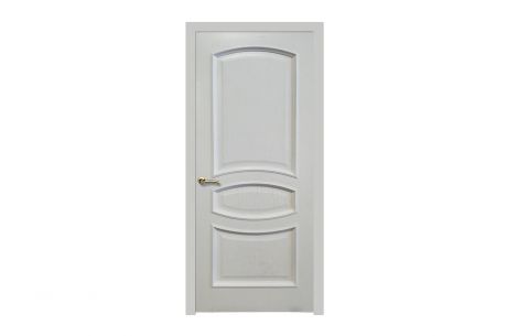 Дверь межкомнатная глухая Элеганс 70x220 см, шпон, цвет белая эмаль