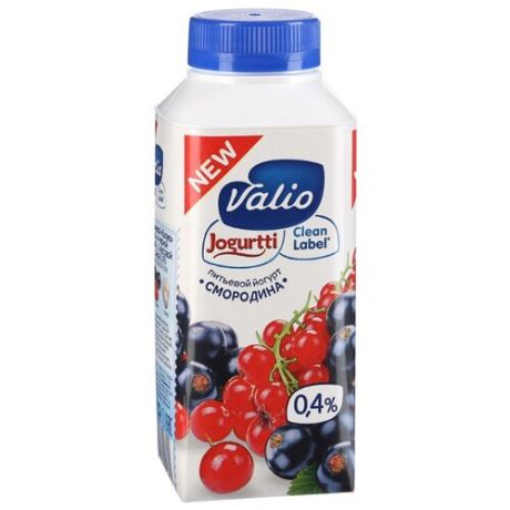 Питьевой йогурт Valio смородина
