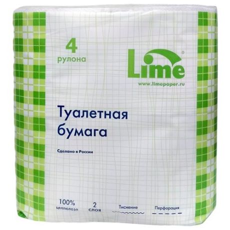 Туалетная бумага Lime белая