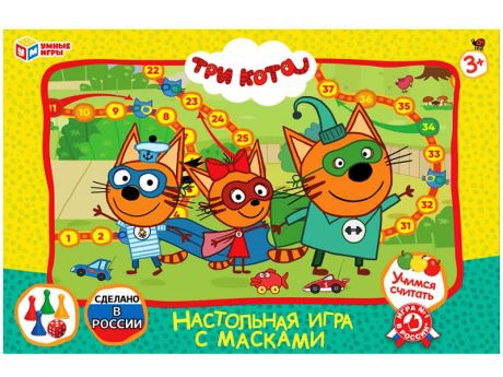 Настольная игра Умные Игры Три кота с масками 4690590193907