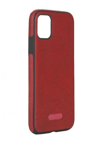 Чехол LuxCase для APPLE iPhone 11 Экокожа+TPU Red 67502