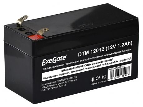 Аккумулятор для ИБП ExeGate DTM 12012 12V 1.2Ah клеммы F1 EX282956RUS