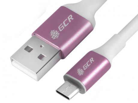 Аксессуар Greenconnect USB 2.0 AM/CM 1m White-Pink GCR-50783