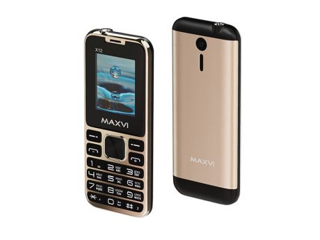 Сотовый телефон Maxvi X12 Metallic Gold