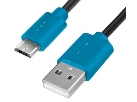 Аксессуар Greenconnect USB 2.0 AM - microB 5pin 1m Black-Blue GCR-51672