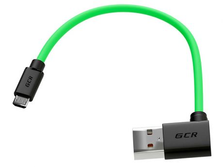 Аксессуар Greenconnect USB - MicroUSB 15cm Green GCR-51533