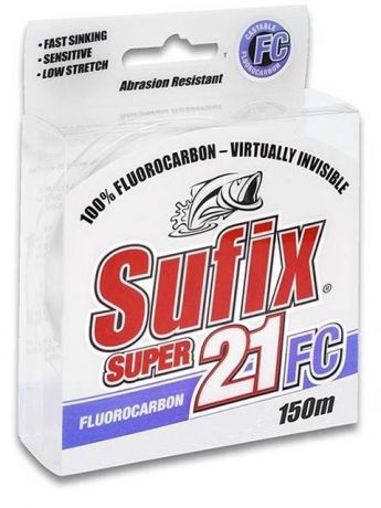 Леска Sufix Super 21 Fluorocarbon 0.18mm 150m 2.3kg DS1IN020024B2S
