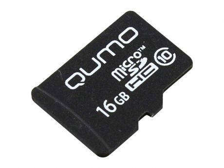 Карта памяти 16Gb - Qumo Micro Secure Digital HC Class 10 QM16GMICSDHC10 с переходником под SD