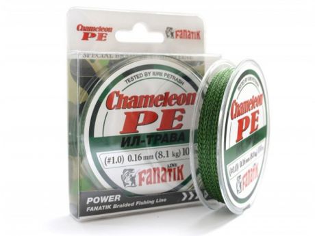 Леска Fanatik Chameleon PE X4 (#1,0) 0.16mm 100m Grass CHGBPEX410010