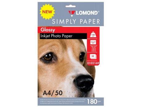 Фотобумага Lomond Simply Papers A4 180g/m2 Глянцевая 50 листов Lom_IJ_0102169