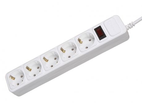 Сетевой фильтр 5bites 5 Sockets 1.8m White SP5W-118