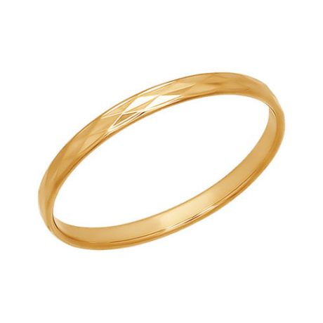 Тонкое обручальное кольцо с алмазной гранью SOKOLOV