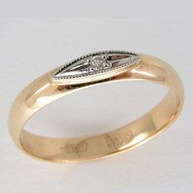Обручальное кольцо SOKOLOV из комбинированного золота с бриллиантом