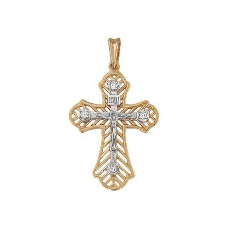 Крест SOKOLOV из комбинированного золота с бриллиантами