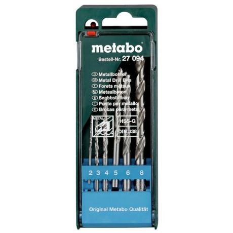 Набор сверл Metabo 627094000, 6 шт.
