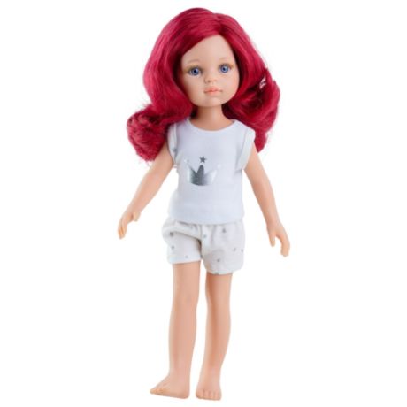 Кукла Paola Reina Даша с красными волосами, в пижаме, 32 см, 13203