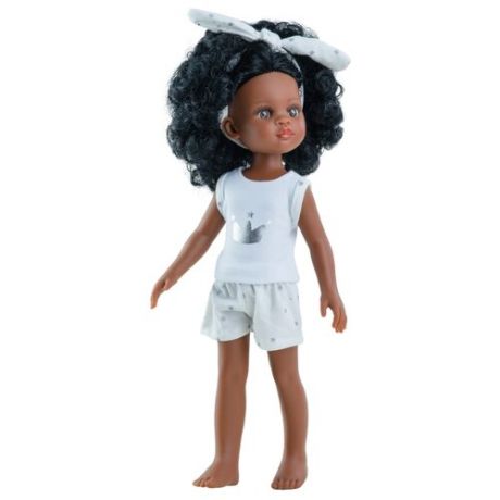 Кукла Paola Reina Нора с кудрявыми волосами, в пижаме, 32 см, 13205