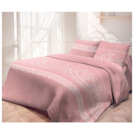 Постельное белье семейное Самойловский текстиль Кружевная пудра 50 x 70 бязь розовый