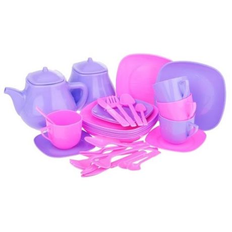 Набор посуды Совтехстром Мальвина У536 розовый/фиолетовый