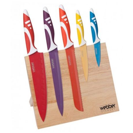 Набор Webber 5 ножей с подставкой BE-2177MN мультиколор