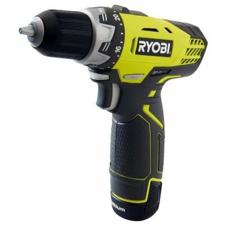 Аккумуляторная дрель-шуруповерт RYOBI R12DD-LL13S 30 Н·м желтый/черный