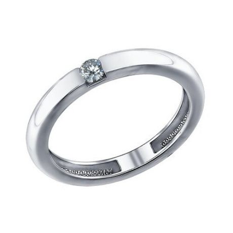 SOKOLOV Помолвочное кольцо из серебра с фианитом 94011254, размер 17