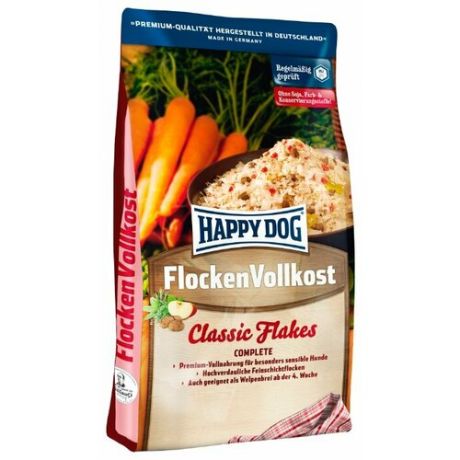 Сухой корм для собак Happy Dog Flakes Flocken Vollkost 1 кг