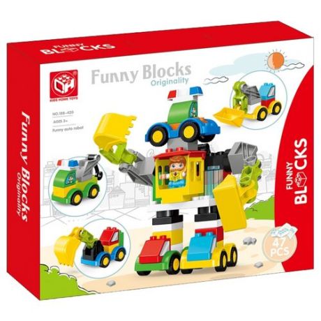 Конструктор Kids home toys Funny Blocks 188-420 Funny Auto Robot