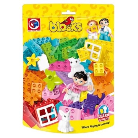 Конструктор Kids home toys Blocks 188В-29 Зайчик на клумбе
