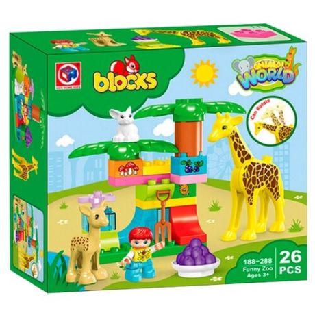 Конструктор Kids home toys Blocks 188-288 Парк жирафов