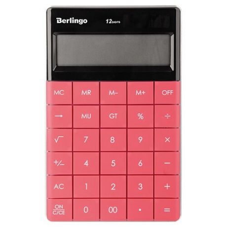 Калькулятор бухгалтерский Berlingo PowerTX темно-розовый