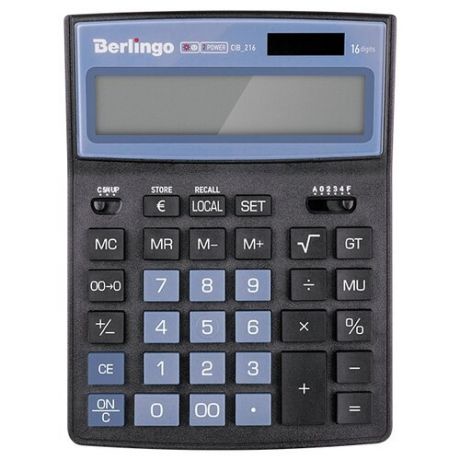 Калькулятор бухгалтерский Berlingo City Style CIB_216 черный/голубой