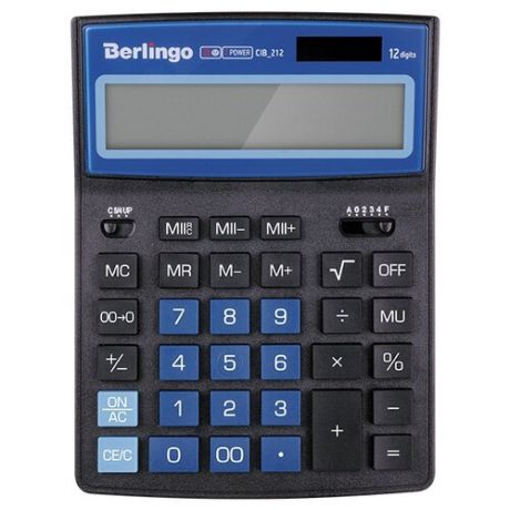 Калькулятор бухгалтерский Berlingo City Style CIB_212 черный/синий