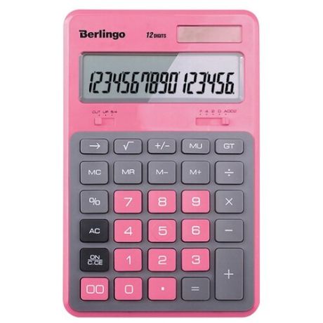 Калькулятор бухгалтерский Berlingo Hyper розовый