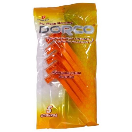 Бритвенный станок Dorco SD503 ,оранжевый, 5 шт.
