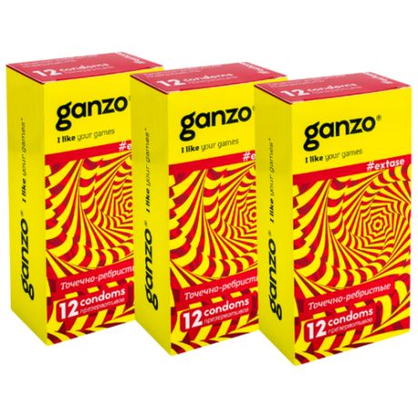 Презервативы Ganzo Extase (3 уп. по 12 шт.)